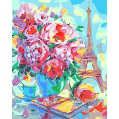 Картина по номерам "Цветущий Париж", 40*50 см., SANTI