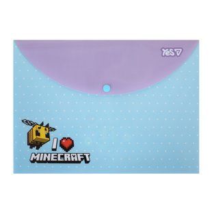 Папка-конверт Yes А4 на кнопці Minecraft.Spring