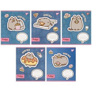 Тетрадь школьная Yes Pusheen. Snack time 12 листов косая линия