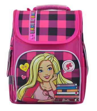 Рюкзак шкільний каркасний 1 Вересня H-11 Barbie red, 33.5*26*13.5