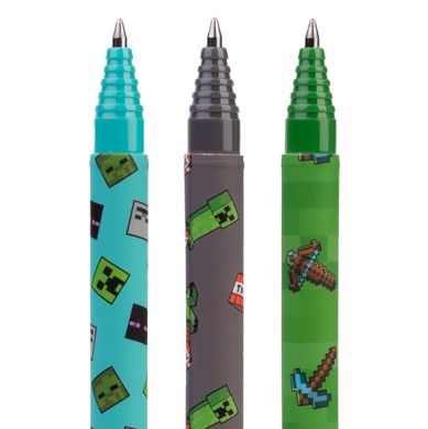 Ручка гелева YES пиши-стирай Minecraft 0,5 мм, синя