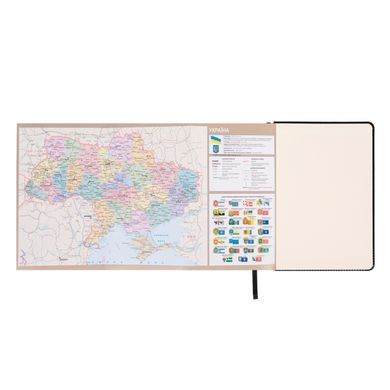 Щоденник діловий Leo Planner Vector A5 датований 2027 твердий чорний 368 сторінок