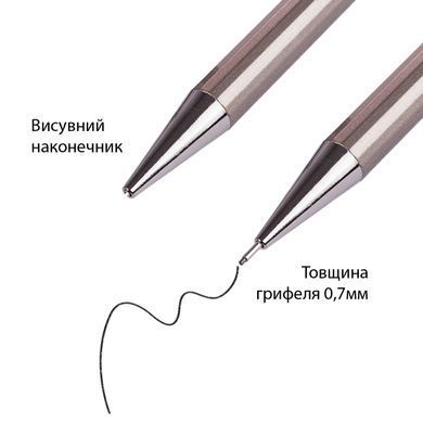 Олівець механічний SANTI 0,7 мм металевий корпус зі стрижнями HB и 2B