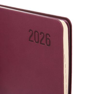 Щотижневик 10х17см Leo Planner датований 2026 "Story", м'який, винний, 128 сторінок