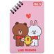 Блокнот Yes Line Friends Hearts 95x145 60 аркушів лінія 1 з 3