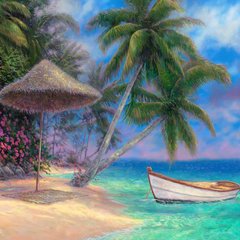 Алмазная мозаика SANTI Райский остров 40*40см на подрамнике