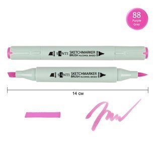 Маркер спиртовой SANTI Brush SA-88 розовый ягодный мусс