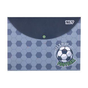 Папка-конверт Yes Football А4 на кнопці