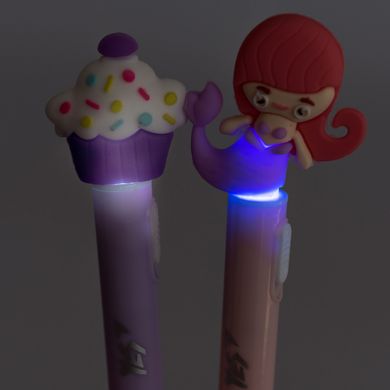 Ручка YES шарико-масляная «Sweet Mermaid», 0,8мм, синяя, LED