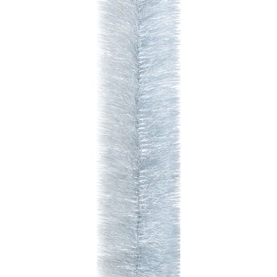 Мишура 100 Novogod'ko (серебро с бел. кончиками) 3м