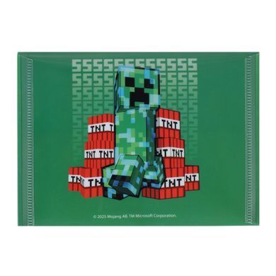 Папка-конверт на кнопці Yes Minecraft Creeper B7