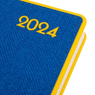 Щоденник А5 Leo Planner датований 2024 Patriot II жовто синій