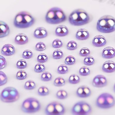 Жемчужины SANTI самоклеющиеся светло-фиолетовые, радужные, 50 шт
