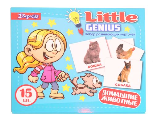 Набір дитячих карток "Домашні тварини", 15 шт у наборі (рос)