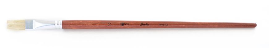 Пензель худож. щетина "Santi Studio", довга ручка, плоский, №10.