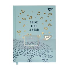 Блокнот-мотиватор YES "Shine like a star" серии "Simpli City", 130 х 185 мм, 80 л., бирюз.