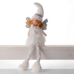 Новогодняя мягкая Novogod'ko Ангел в белом, 55 см, LED тело, сидит
