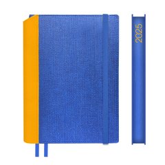 Ежедневник А6 Leo Planner датированный 2025 Patriot I сине желтый 352 стр