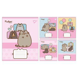 Зошит учнівський шкільний Yes Pusheen Funny А5 12 аркушів коса лінія