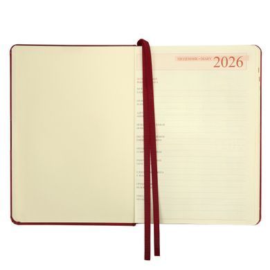 Ежедневник А5 Leo Planner датированный 2026 "Persona", твердый, бордовый, 368 страниц