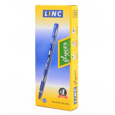 Ручка кульк/масл "Glycer" чорна 0,7 мм "LINC"
