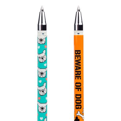Ручка YES гелева пиши-стирай “Dog” 0,5 мм, синя, мікс 2 диз