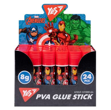 Клей-олівець YES 8г, PVA Marvel.Avengers