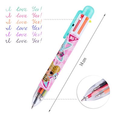 Ручка шариковая YES "LOL", 1,0 мм, 6 цветов