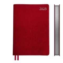 Ежедневник А6 Leo Planner датированный 2025 City красный 352 стр