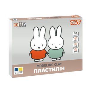 Пластилін Yes 18 кольорів 360г Miffy