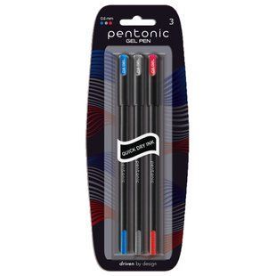 Ручка гелевая LINC Pentonic 0,6 мм 3 шт в наборе микс цветов