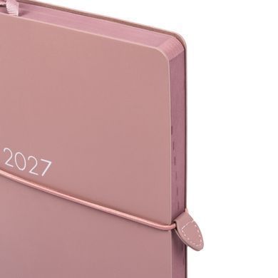 Щоденник діловий Leo Planner Glory 12х20 cм датований 2027 м'який рожевий 352 сторінки