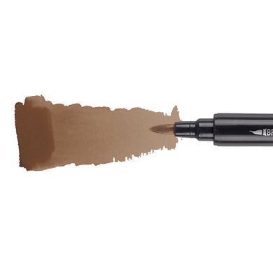 Маркер акварельний SANTI Brush Marker SWB-26 коричневий двосторонній