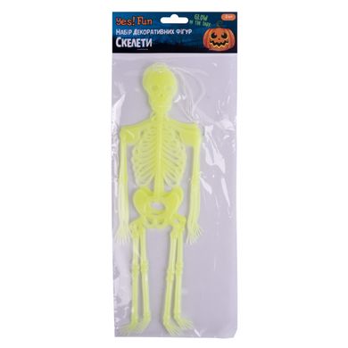 Декор Yes! Fun Хэллоуин "Скелет", 2 шт/наб, 34см, светятся в темноте