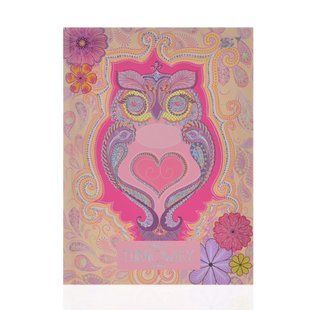 Блокнот А6/64 ЛИН. 7БЦ, фольга голограф.серебро+УФ-выб. "Turnowsky. Art owl" YES
