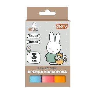 Крейда кольорова Yes Miffy, 3 штук, JUMBO