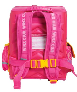 Рюкзак школьный каркасный 1 Вересня Н-18 "WINX-CLUB" малиновый, 27х15х34 см, тв./спин.