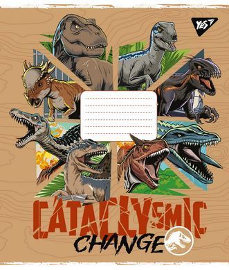 Зошит шкільний Yes Jurassic world 12 аркушів лінія