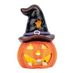 Статуэтка Yes! Fun Хэллоуин "Pumpkin in hat", 10 см, LED