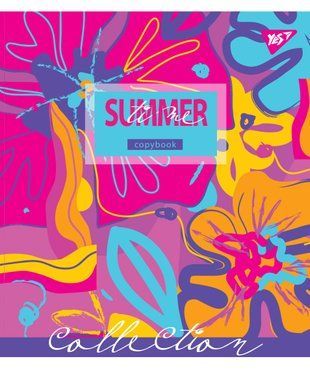 Зошит для записів А5/24 кл. YES "SUMMER" неон+софт-тач