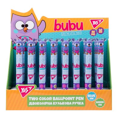 Ручка кулькова YES "Bubu", 1,0 мм, 2 кольори