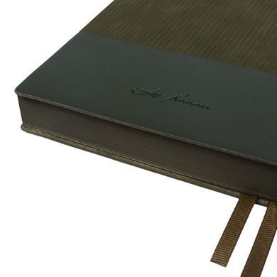 Щоденник діловий Leo Planner Velvet А5 датований 2027 м'який темно-зелений 368 сторінок