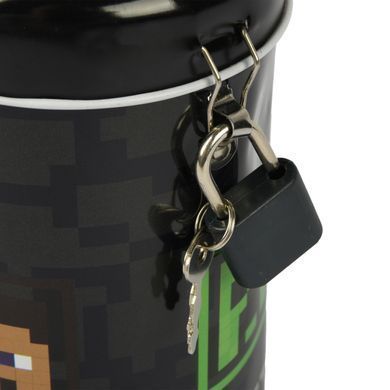 Копилка круглая Yes Minecraft Heroes металлическая 13 х 7,6 см