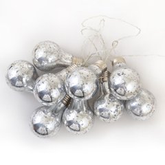 Електрогірлянда Yes! Fun "Лампочки", колір: срібний, світло: сніжно-біле, 10 шт., 200 см