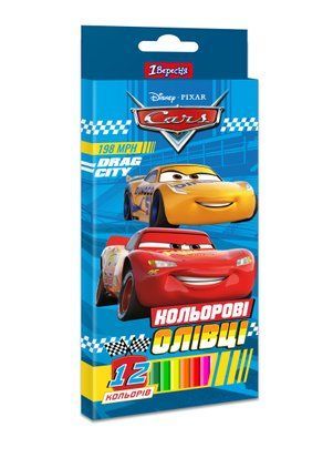 Олівці 1 Вересня 12 кол. "Cars", пласт. корп.