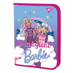 Папка для тетрадей YES пласт. на молнии В5 "Barbie"