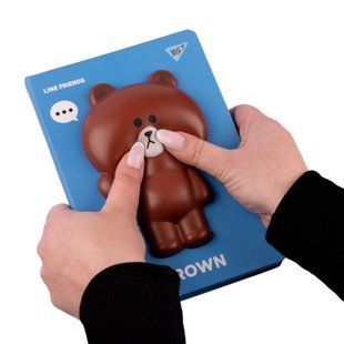 Блокнот-сквиш YES А5, 128 л., лин. Line Friends. Brown