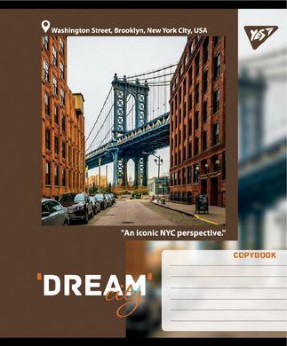 Зошит учнівський загальний Yes Dream City А5 96 аркушів лінія
