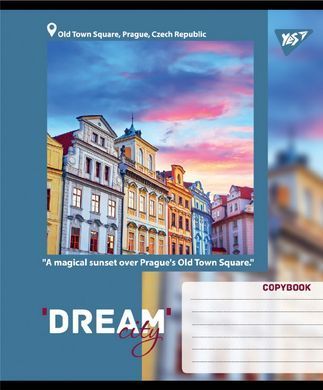 Зошит учнівський загальний Yes Dream City А5 96 аркушів лінія