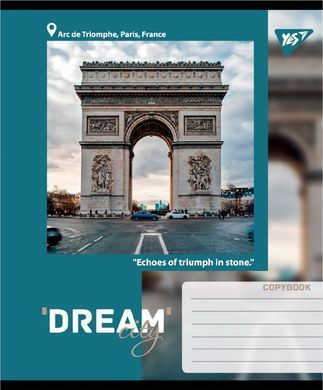 Зошит учнівський загальний Yes Dream City А5 96 аркушів лінія